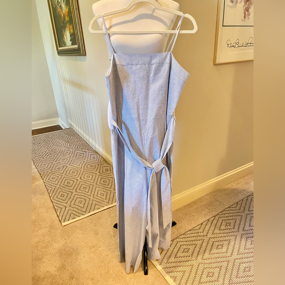NWT. Banana Republic Blue Stripe Jumpsuit